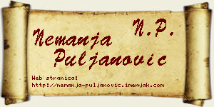Nemanja Puljanović vizit kartica